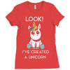 look i've created a unicorn Ladies Fitted T-Shirt