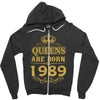queens are born in 1989 Zipper Hoodie