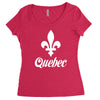 quebec canada Women's Triblend Scoop T-shirt