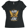 All Men Are Created Equal But Only The Best Are Born In June Women's Triblend Scoop T-shirt