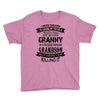 Super Cool Granny Of A Freaking Awesome Grandson Youth Tee