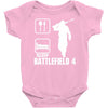 eat sleep battlefield 4, funny Baby Onesie
