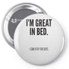 great in bed Pin-back button