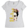 ask me about my feminist agenda frida kahlo Women's Triblend Scoop T-shirt