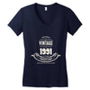 premium vintage 1991 classic perfectly aged limited edition Women's V-Neck T-Shirt