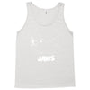 jaws chalk board movie licensed cotton blend adult Tank Top