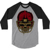 american football skull 3/4 Sleeve Shirt