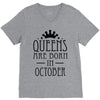 queens are born in october (2) V-Neck Tee