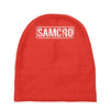 samcro funny retro biker gang sons fancy dress anarchy vintage Baby Beanies
