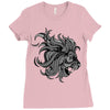 lion zentangle Ladies Fitted T-Shirt