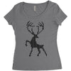 christmas deer Women's Triblend Scoop T-shirt
