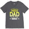 proud dad nurse V-Neck Tee