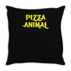 pizza animal funny diet gym gift new Throw Pillow