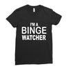binge watcher Ladies Fitted T-Shirt