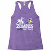 zombies hate fast food Racerback Tank