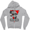 jurassic park raptor natural Zipper Hoodie