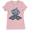 sad robot Ladies Fitted T-Shirt