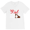 Just A Girl In Love With Her Heavy Equipment Operator V-Neck Tee