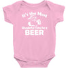 christmas shirt it's the most wonderful time for beer funny Baby Onesie