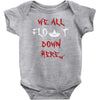 stephen we all float down here movie scene baloon Baby Bodysuit