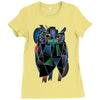 polygonal owl Ladies Fitted T-Shirt