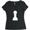 Chess King and Pawn Women's Triblend Scoop T-shirt