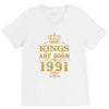 kings are born in 1991 V-Neck Tee