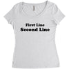 first line second line Women's Triblend Scoop T-shirt