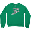 some game involving falling blocks in the style of m.c. escher Crewneck Sweatshirt