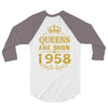 queens are born in 1958 3/4 Sleeve Shirt