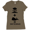 nuke the whales Ladies Fitted T-Shirt