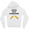 down with homework Zipper Hoodie