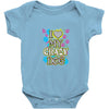 love my crazy dog Baby Onesie