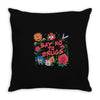 learn from the flowers Throw Pillow