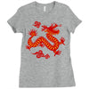 Chinese New Year Symbol Ladies Fitted T-Shirt