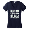 kiss me i'm drunk or irish Women's V-Neck T-Shirt