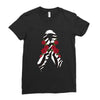 carcinoid cancer ribbon and rose Ladies Fitted T-Shirt