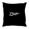 brooklyn script nyc new york city baseball jersey Throw Pillow