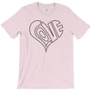 men's love heart outline valentine's day t shirt T-Shirt