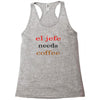 el jefe needs coffee Racerback Tank
