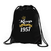 kings are born in 1957 Drawstring Bags