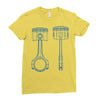 sketch of piston Ladies Fitted T-Shirt