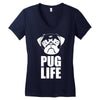 pug life dog Women's V-Neck T-Shirt