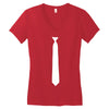 skinny white tie Women's V-Neck T-Shirt
