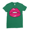 lips shiny Ladies Fitted T-Shirt