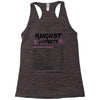 August Girl Facts Virgo Racerback Tank