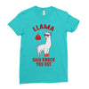 boxing llama Ladies Fitted T-Shirt