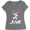 unicorns are born in june Women's Triblend Scoop T-shirt