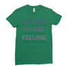 loaded like a freight train flying like an aeroplane feeling like a sp Ladies Fitted T-Shirt