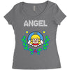 angel christmas Women's Triblend Scoop T-shirt